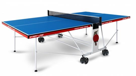 Теннисный стол Start Line Compact Expert Indoor blue с комплектом аксессуаров