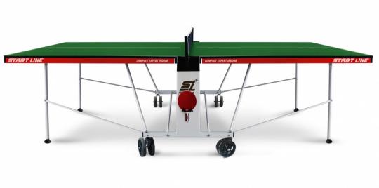 Теннисный стол Start Line Compact Expert Indoor green с комплектом аксессуаров