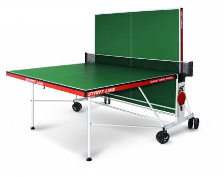 Теннисный стол Start Line Compact Expert Indoor green с комплектом аксессуаров