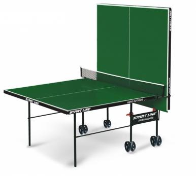 Теннисный стол Start Line Game Outdoor green, всепогодный, с комплектом аксессуаров