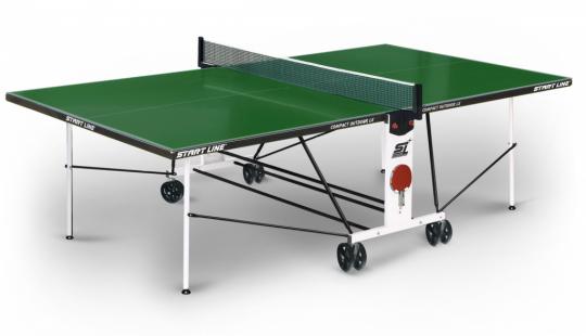 Теннисный стол Start Line Compact Outdoor LX green, всепогодный с комплектом аксессуаров