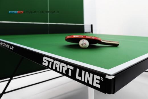 Теннисный стол Start Line Compact Outdoor LX green, всепогодный с комплектом аксессуаров