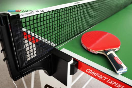 Теннисный стол Start Line Compact Expert Outdoor green, всепогодный с комплектом аксессуаров