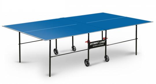 Теннисный стол Start Lime Olympic Outdoor blue с комплектом аксессуаров