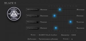 Наклейка для кия Kamui Pyramid Black 13мм Soft 1шт.