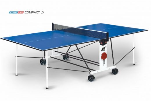 Теннисный стол START LINE COMPACT LX Blue c сеткой и комплектом аксессуаров