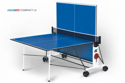 Теннисный стол START LINE COMPACT LX Blue c сеткой и комплектом аксессуаров