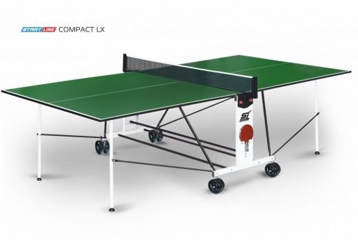 Теннисный стол START LINE COMPACT LX  Green c сеткой и комплектом аксессуаров